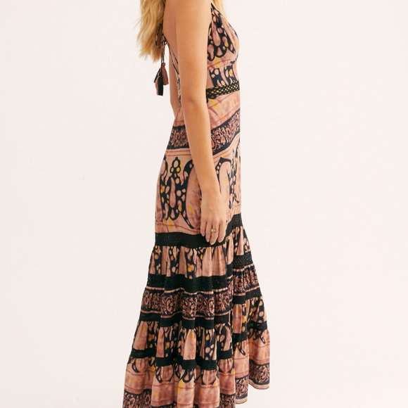 NWT Free People Elektra Maxi Dress / Sahara Combo - Picture 2 of 8